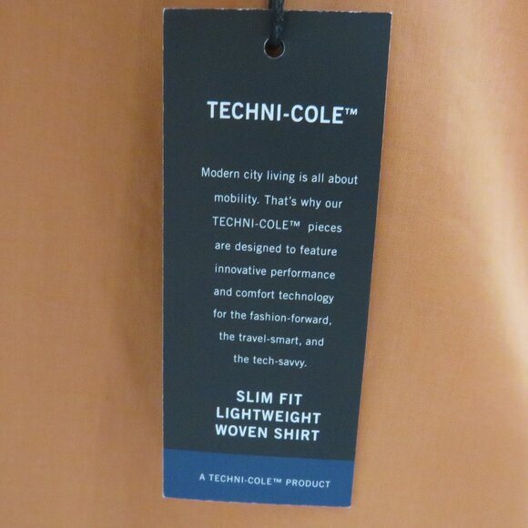 Kenneth Cole* Men's Short Sleeve Button Down Straight Hem Shirt~ Size Medium - Picture 5 of 13